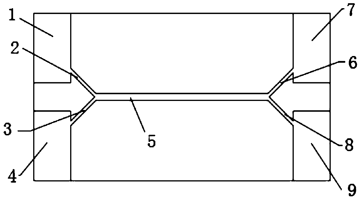 High-flux liquid-liquid extraction microfluidic device and extraction method thereof