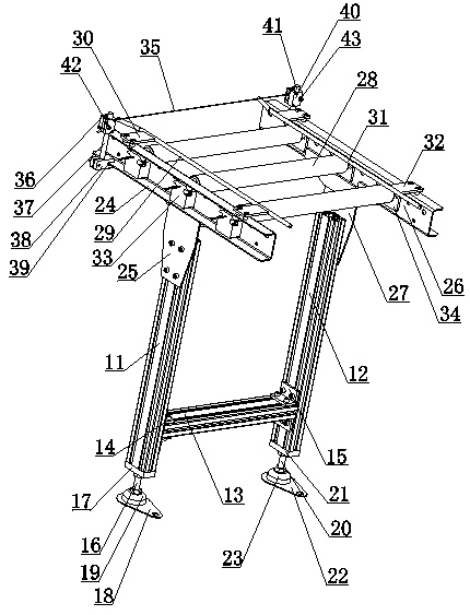 Aluminum honeycomb plate guide conveying device for push plate furnace