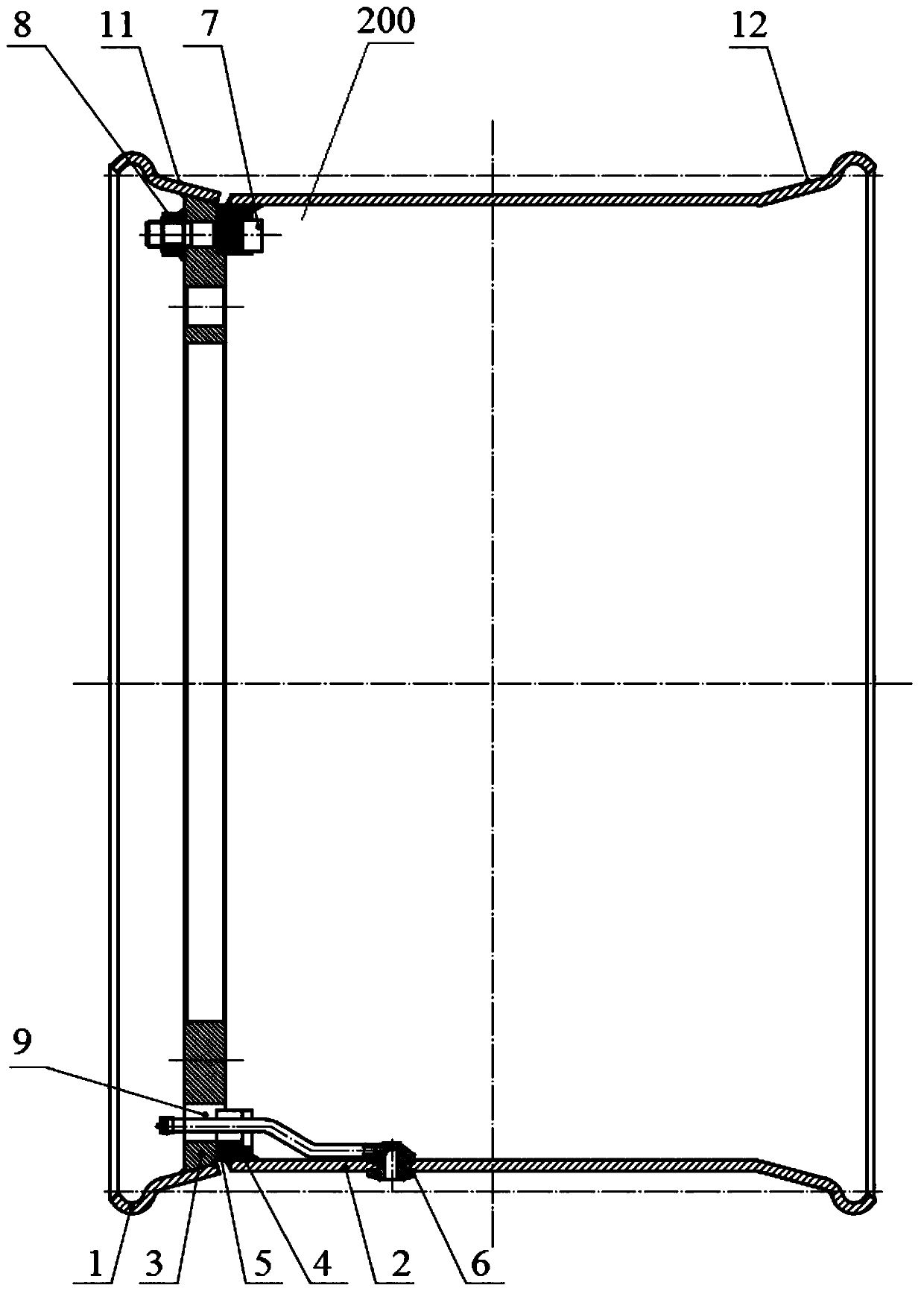 Wheel for loading hub motor