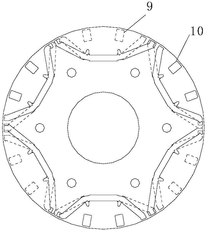 A kind of rotor structure of built-in permanent magnet motor and motor with same