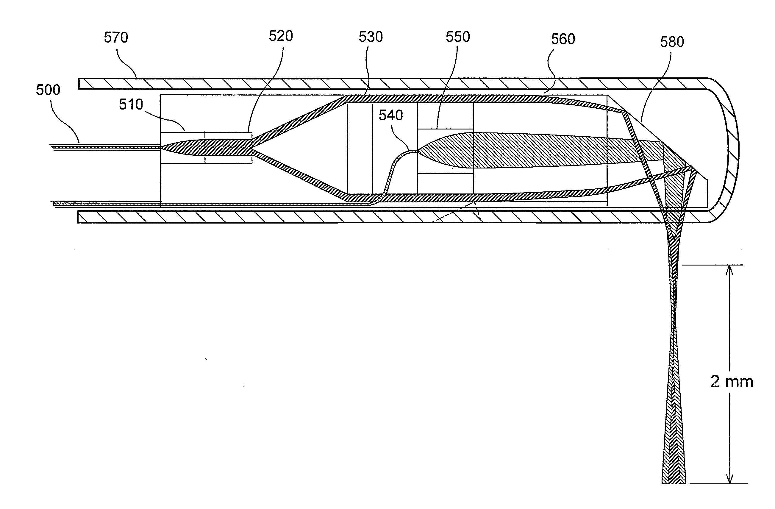 Systems, methods and computer-accessible medium which provide microscopic images of at least one anatomical structure at a particular resolution