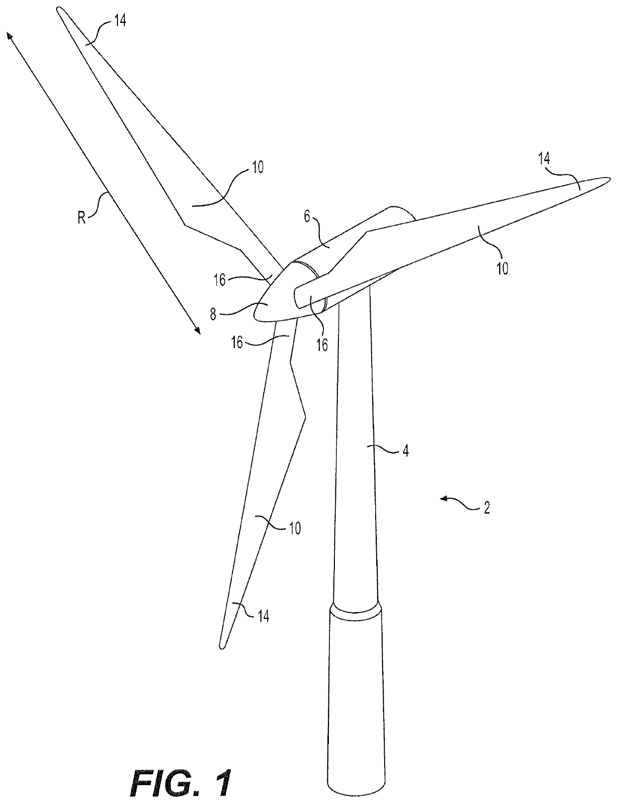 Method for determining the deflection of a wind turbine blade using the wind turbine blade's known modal profile