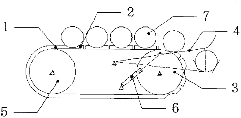 Stepping type pipeline arranging device