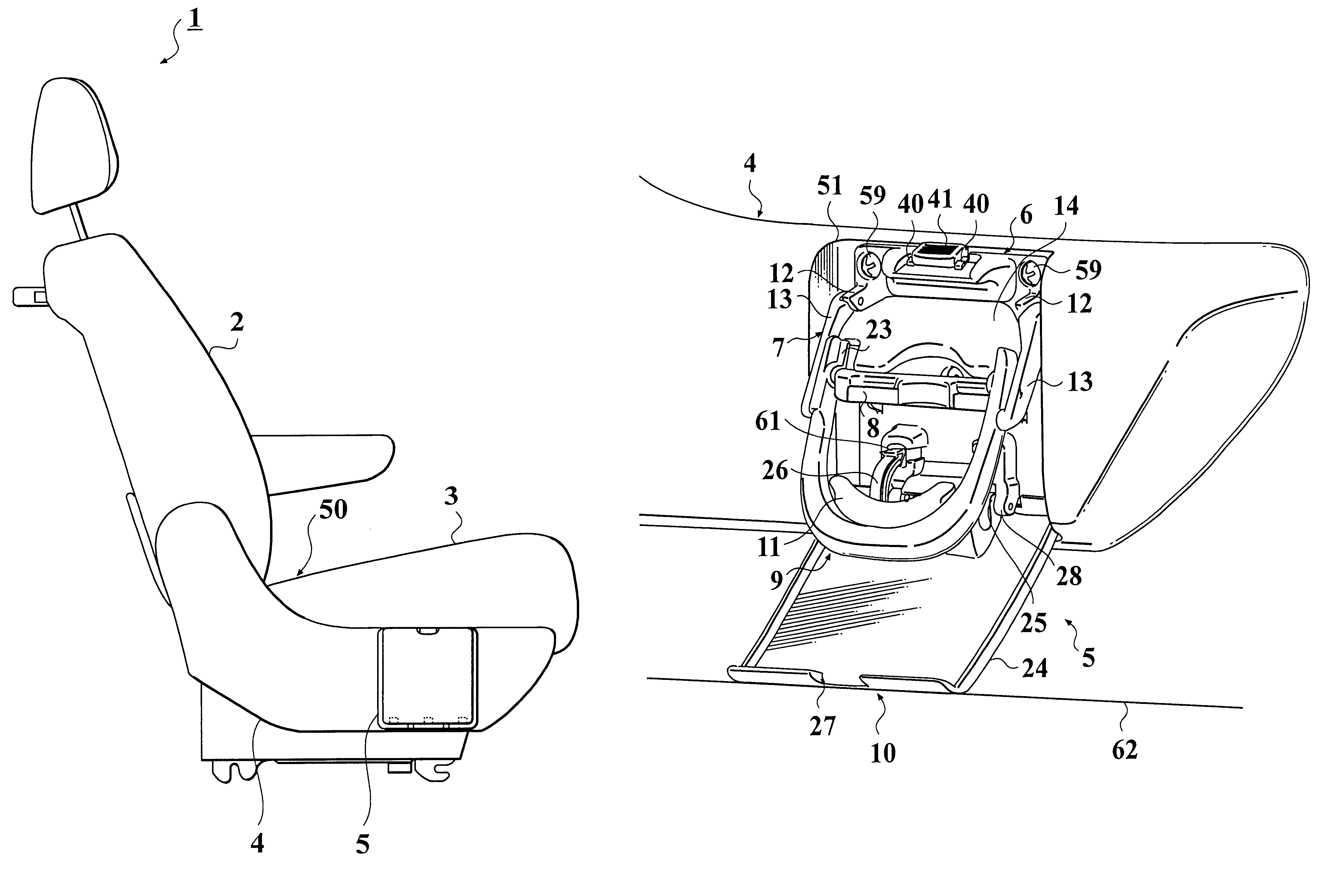 Vehicle seat having container holder and container holder