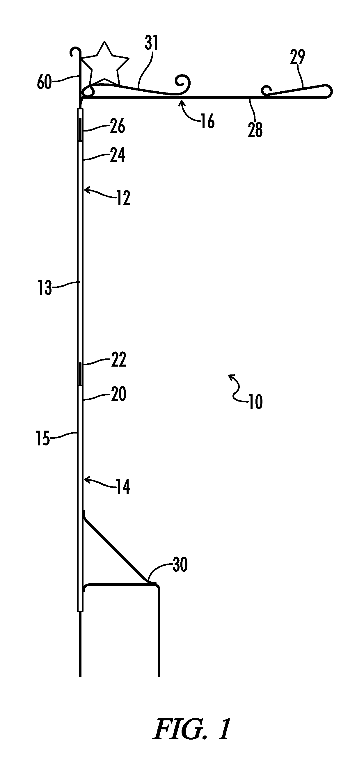 Decorative flag display assembly