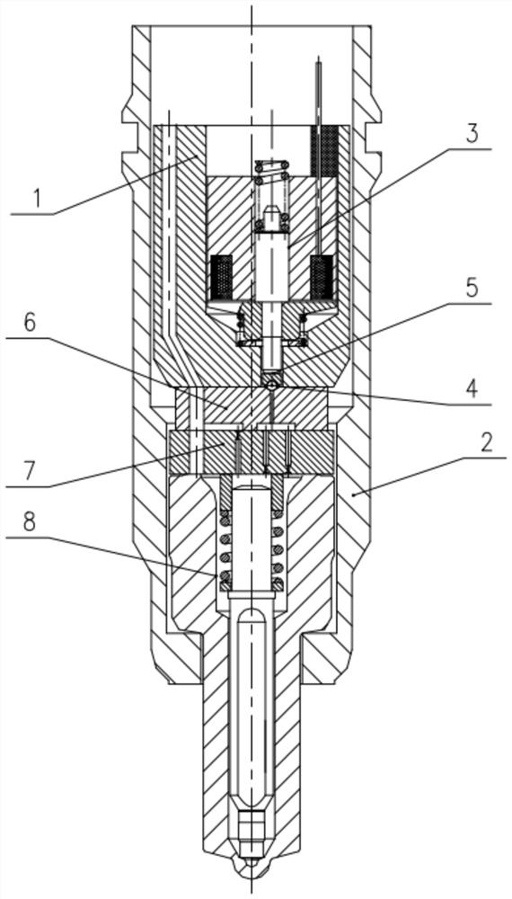 Electronically controlled diesel injector