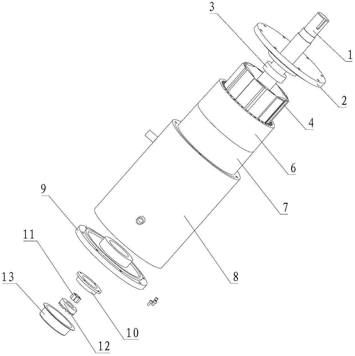 Inclined groove permanent magnet synchronous motor