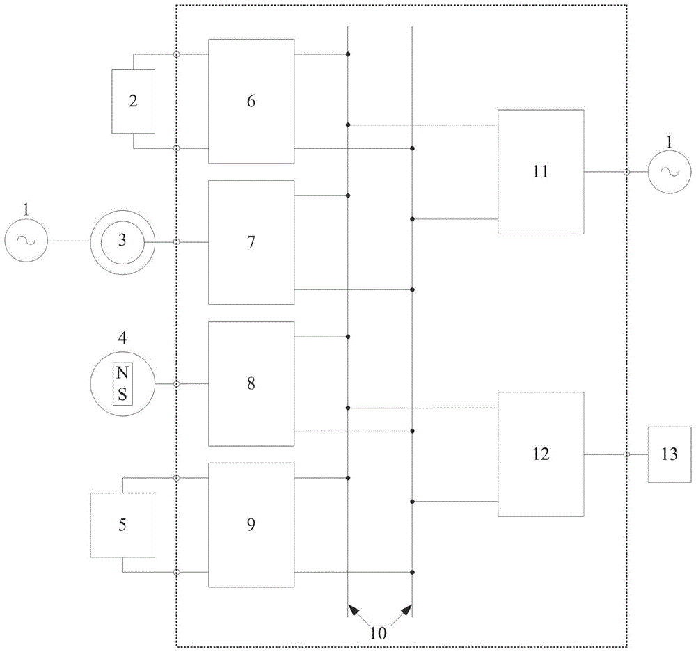 New energy power generation comprehensive experimental device for new modular common DC bus