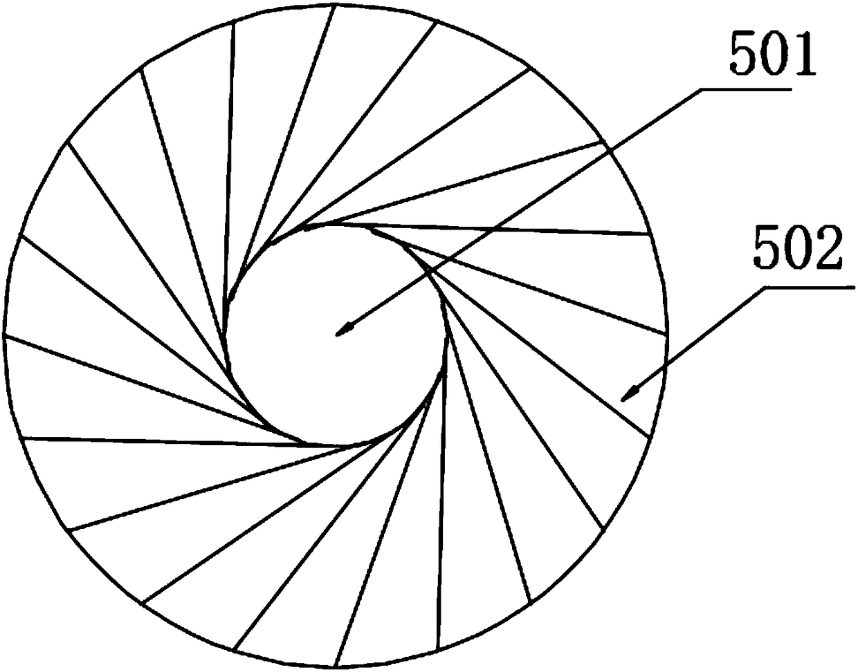 A wet-type high-efficiency cyclone removal device for fine particles