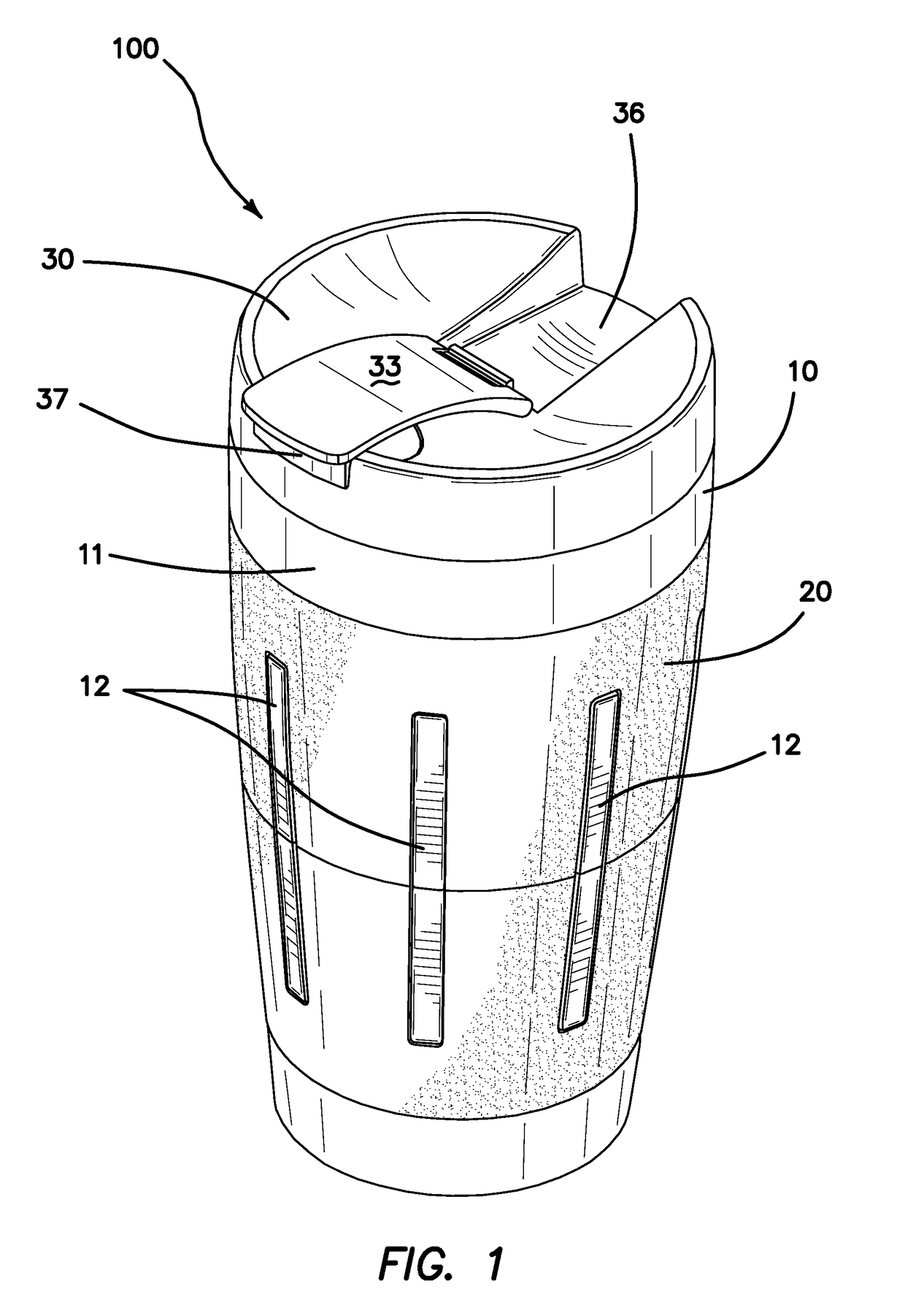 Easily cleanable drinking assembly