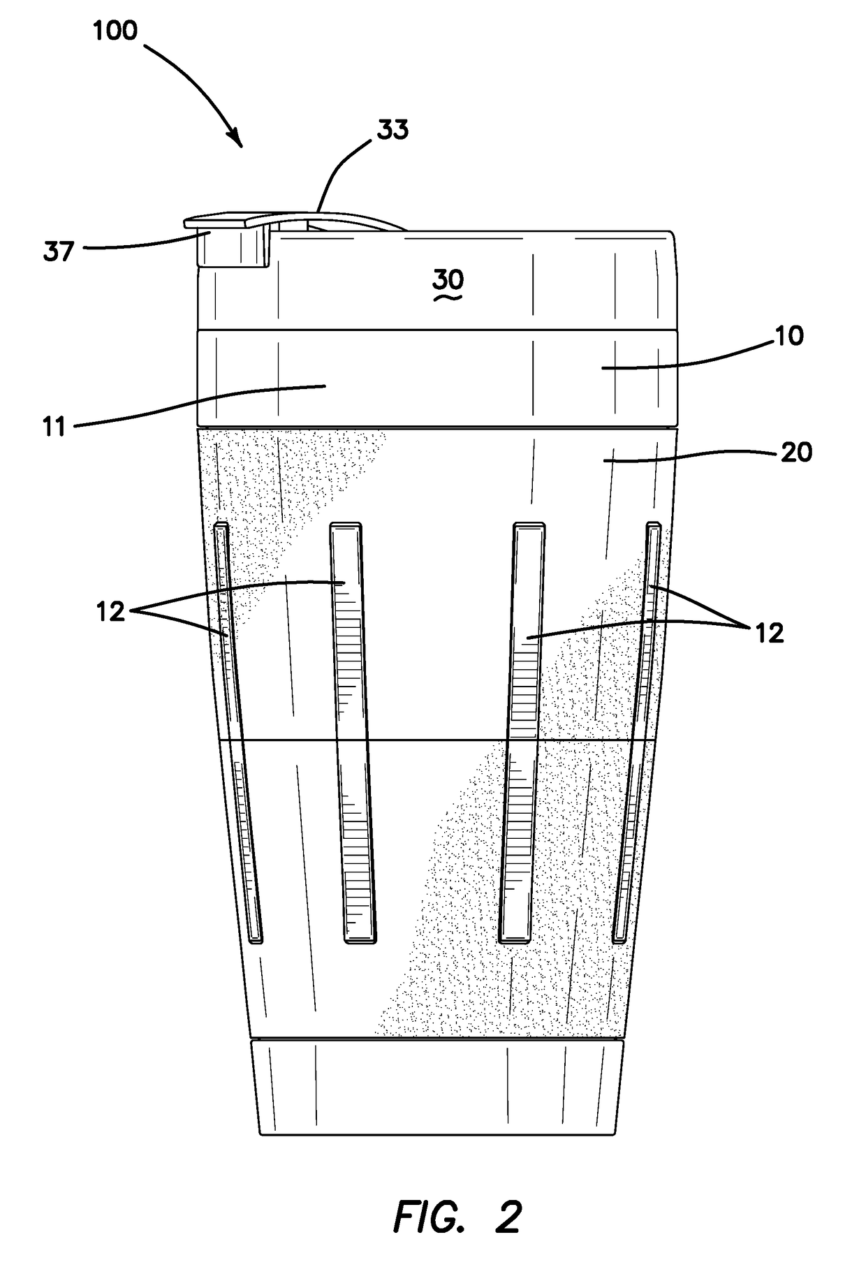 Easily cleanable drinking assembly