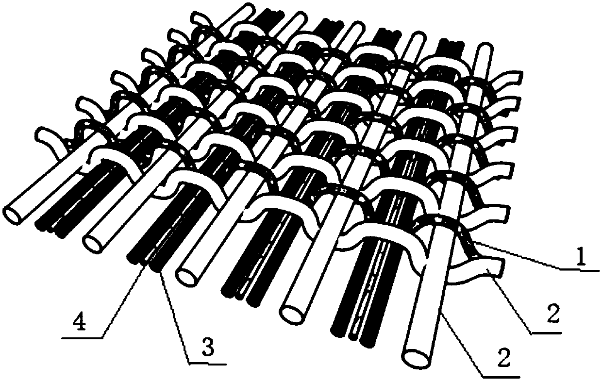 Friction nanometer power generation sensor array with fabric structure