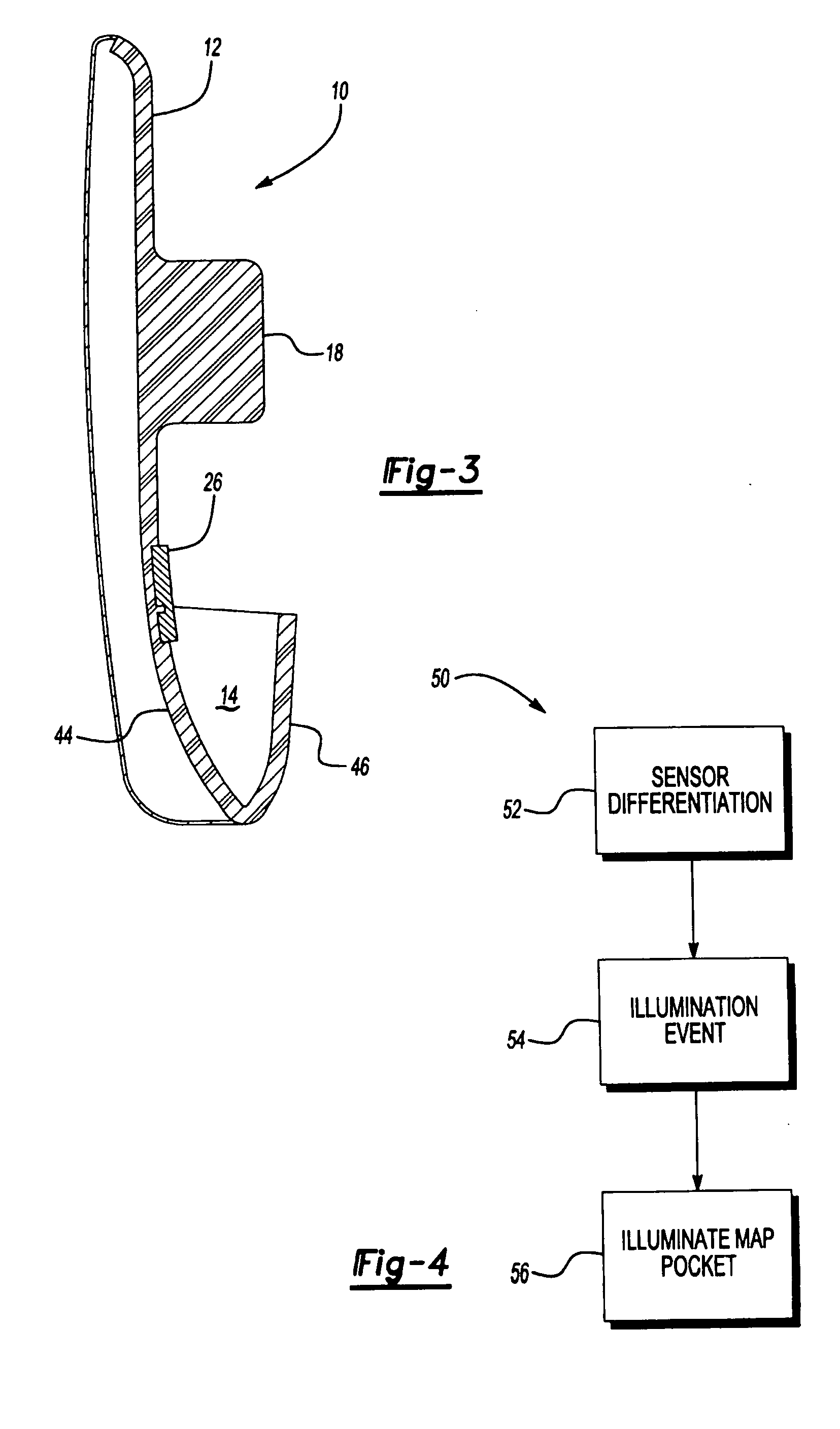 Map pocket illumination