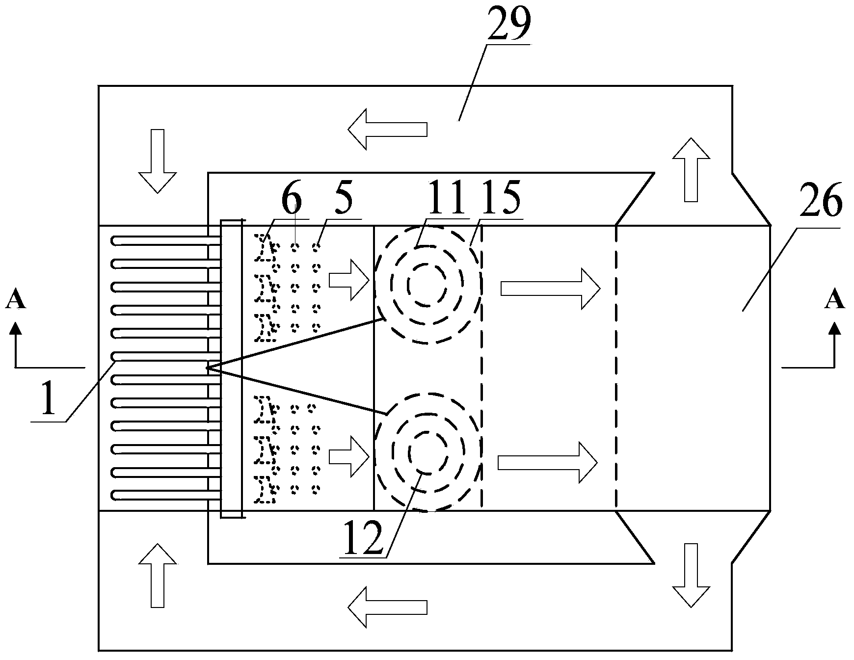 SCR denitration device and denitration method applicable to middle and small-size boilers