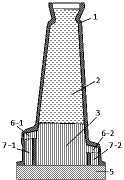 Formwork for optimizing directional columnar crystal structure of high-temperature alloy blade