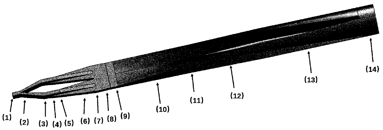 Mode converter from rectangular waveguide TE10 mode to circular waveguide TE02 mode