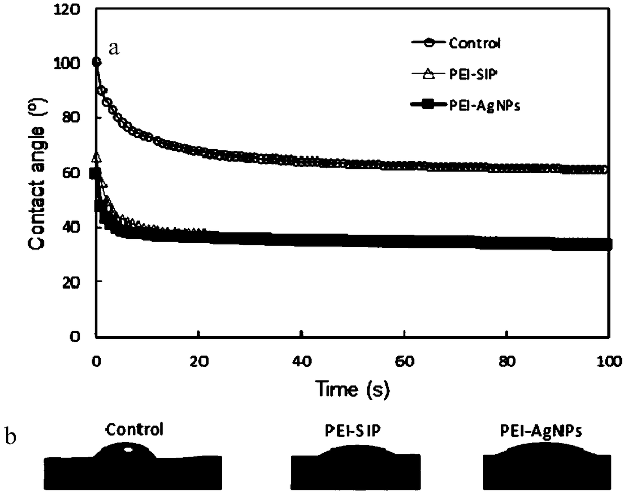 Fouling-resistant antibacterial composite forward-osmosis membrane with positive surface charges and preparation method therefor