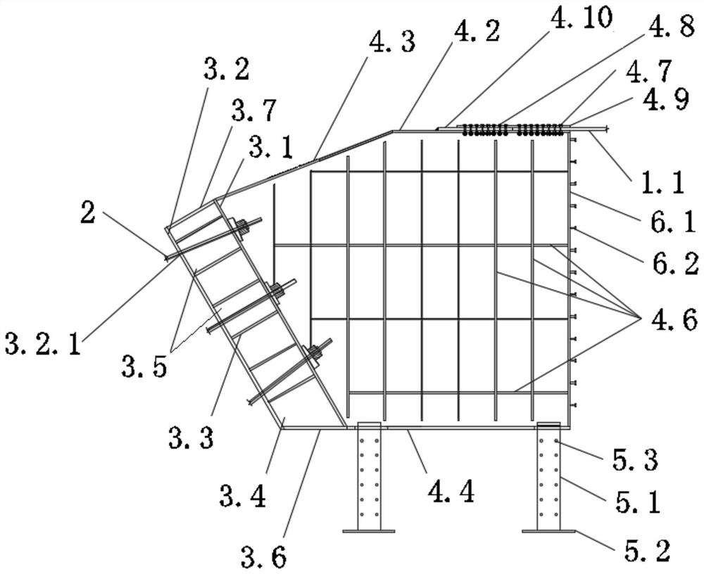 Conversion connecting device and construction method thereof