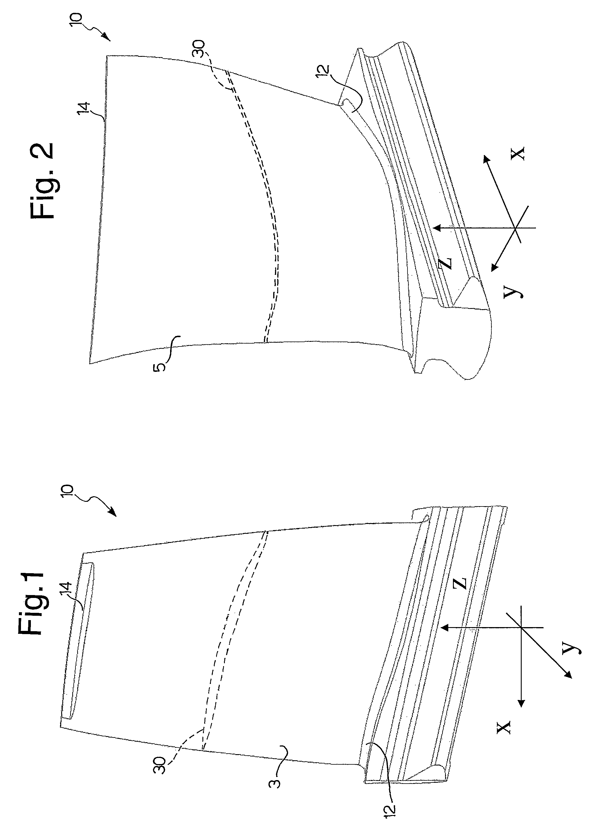 Rotor blade for a second stage of a compressor