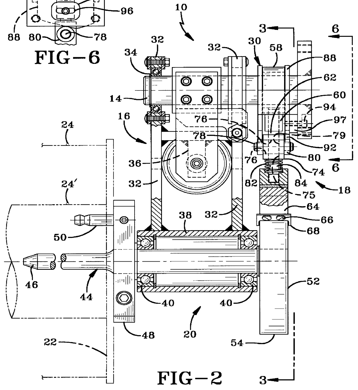 Self-compensating filament tension control device