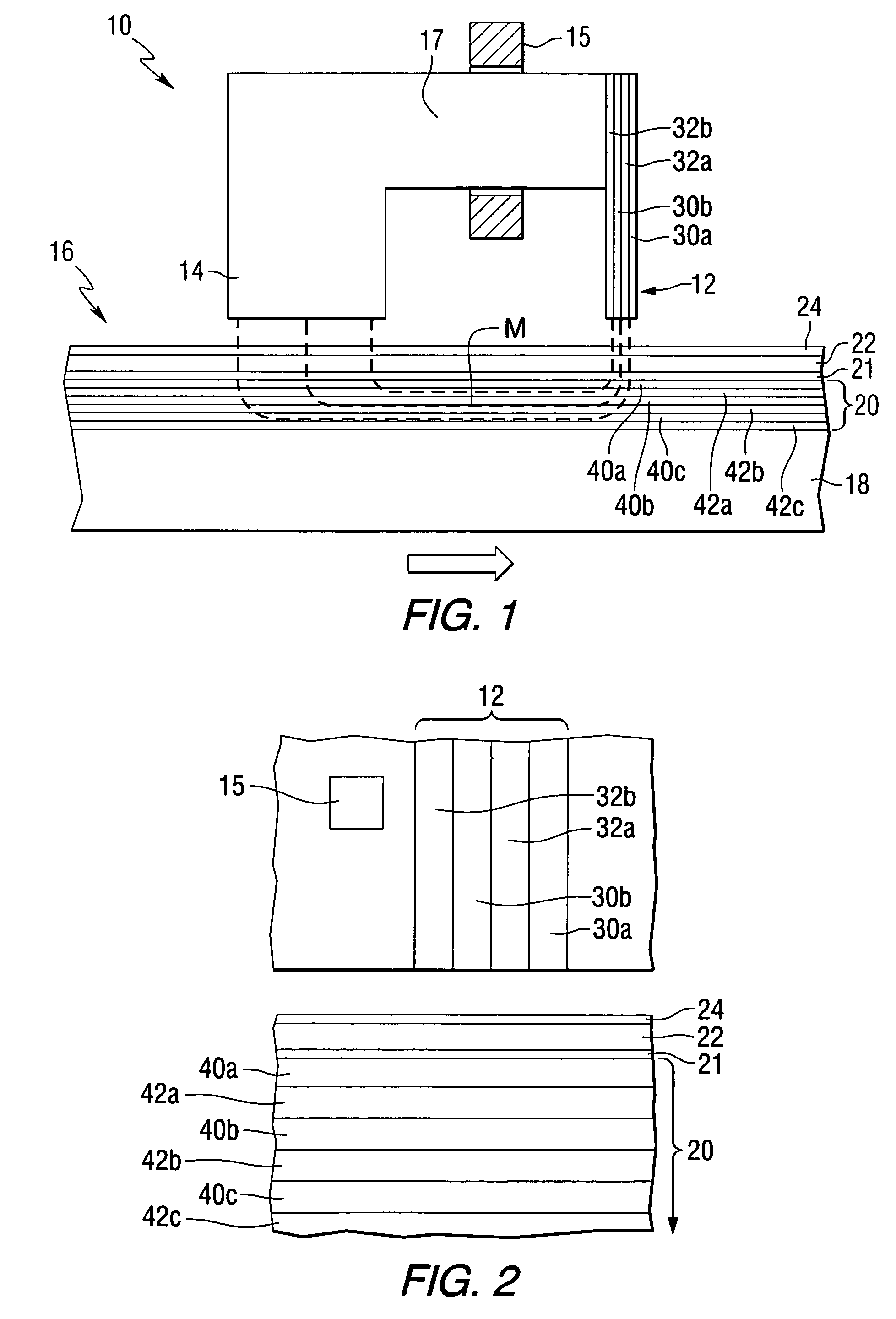 Recording heads including a magnetically damped write pole and recording systems including such heads