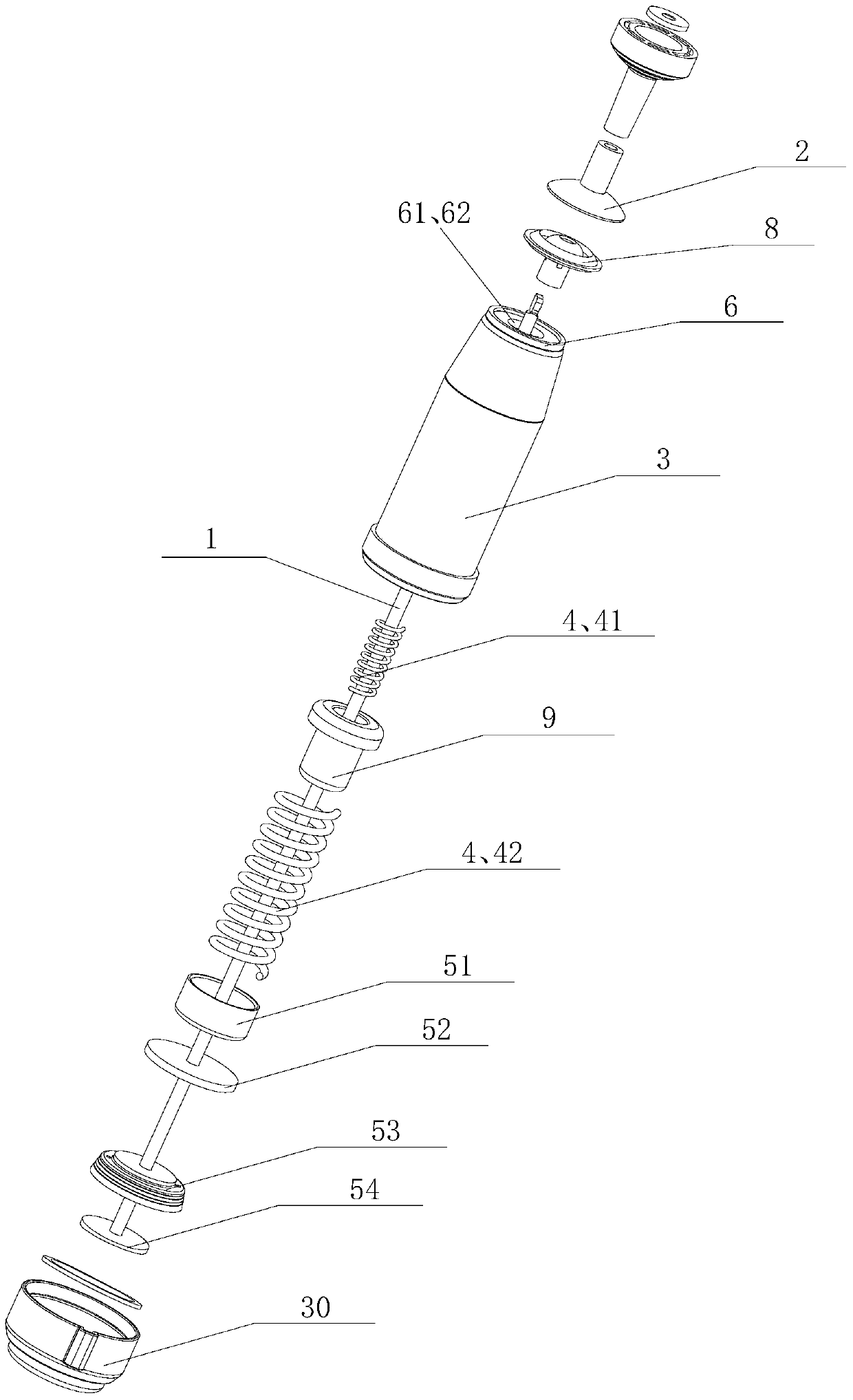 Variable damping vibration reduction device for washing machine and washing machine