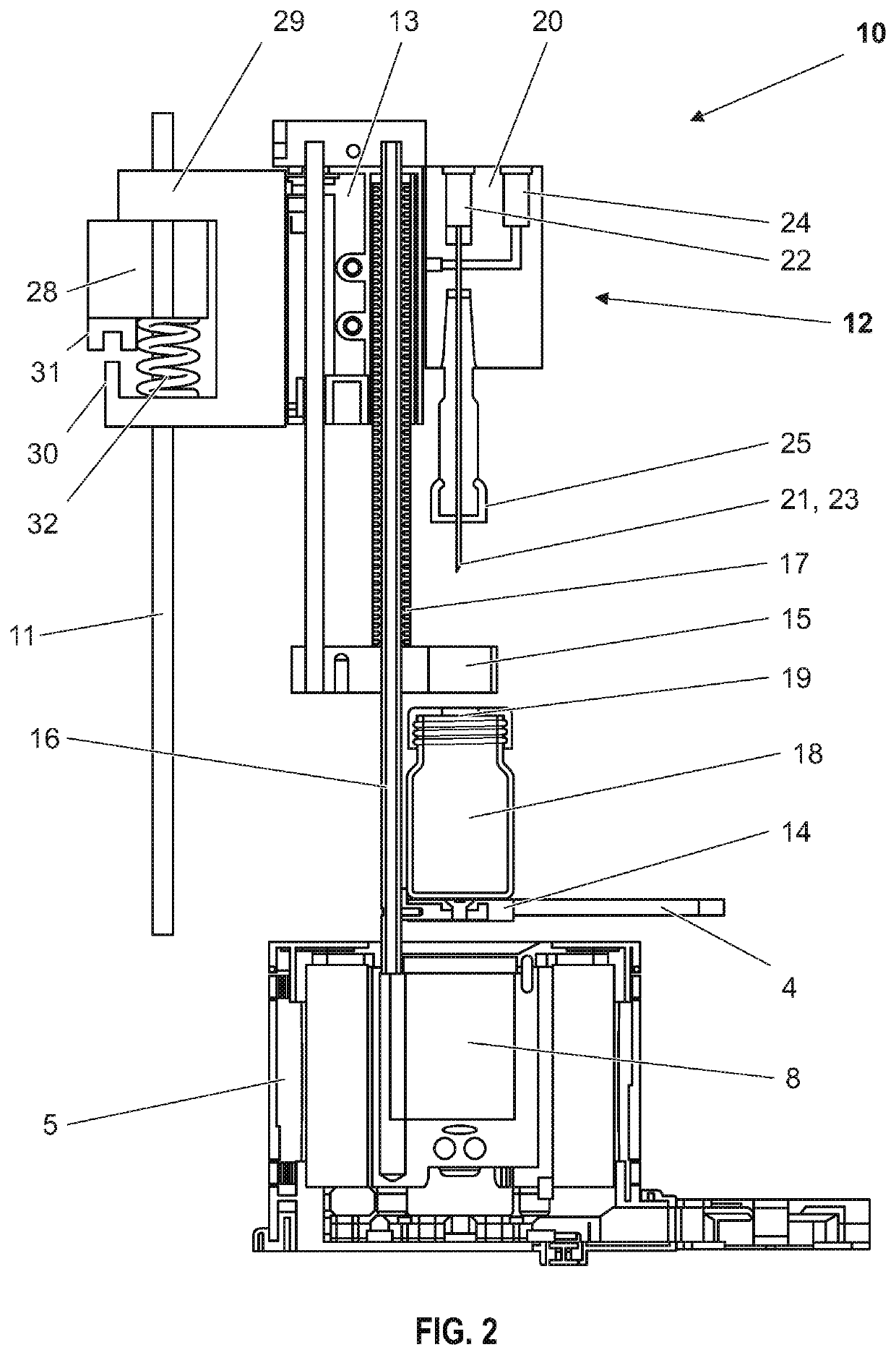 Vial-handling mechanism for an automated Karl Fischer titration system