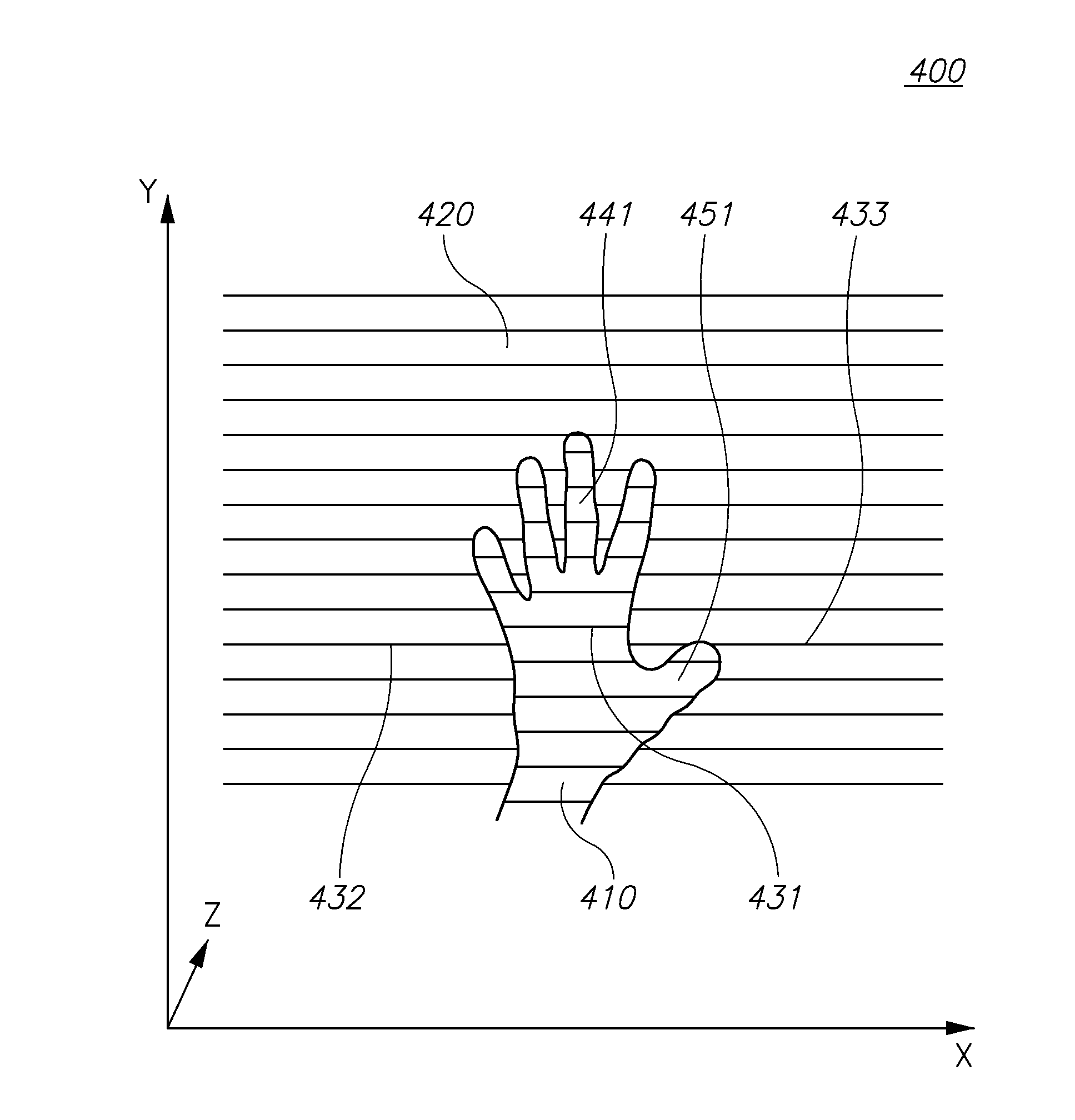 Method and device for controlling a near eye display