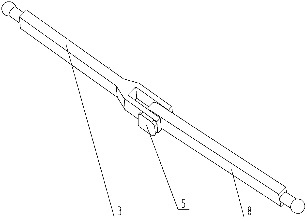 Device for measuring spatial motion with six degrees of freedom and dynamic measuring method