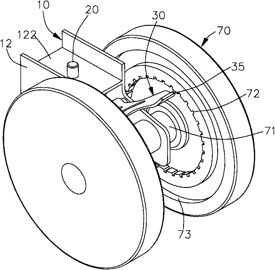 Caster with brake structure