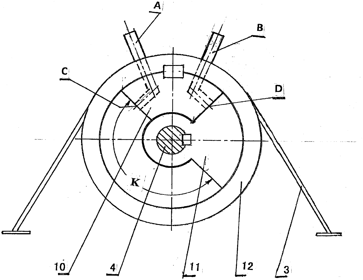 Pneumatic turning-over bed