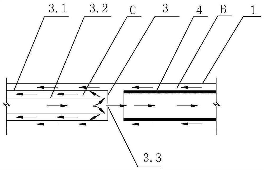 Two-end type radiant tube staged combustion device and using method