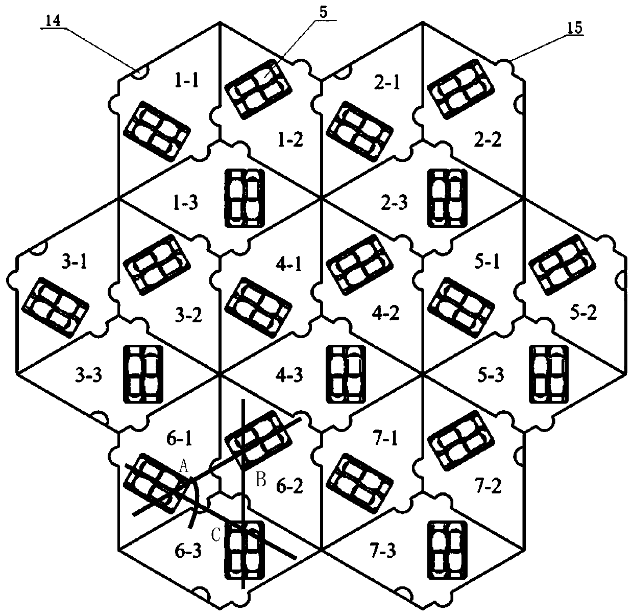 Modularized all-directional robot unit and conveying system formed by same