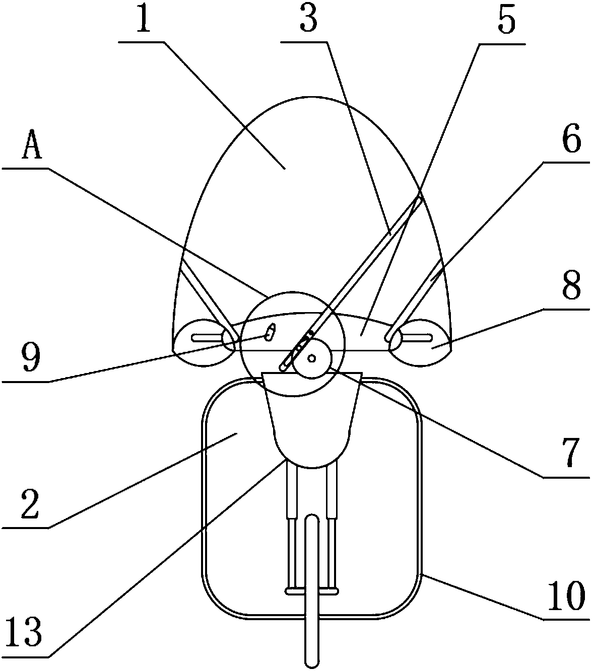 Windproof device for motorcycle