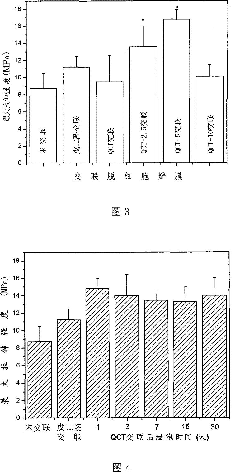 Method for preparing bioartificial heart valve material by cross-linking quercetin