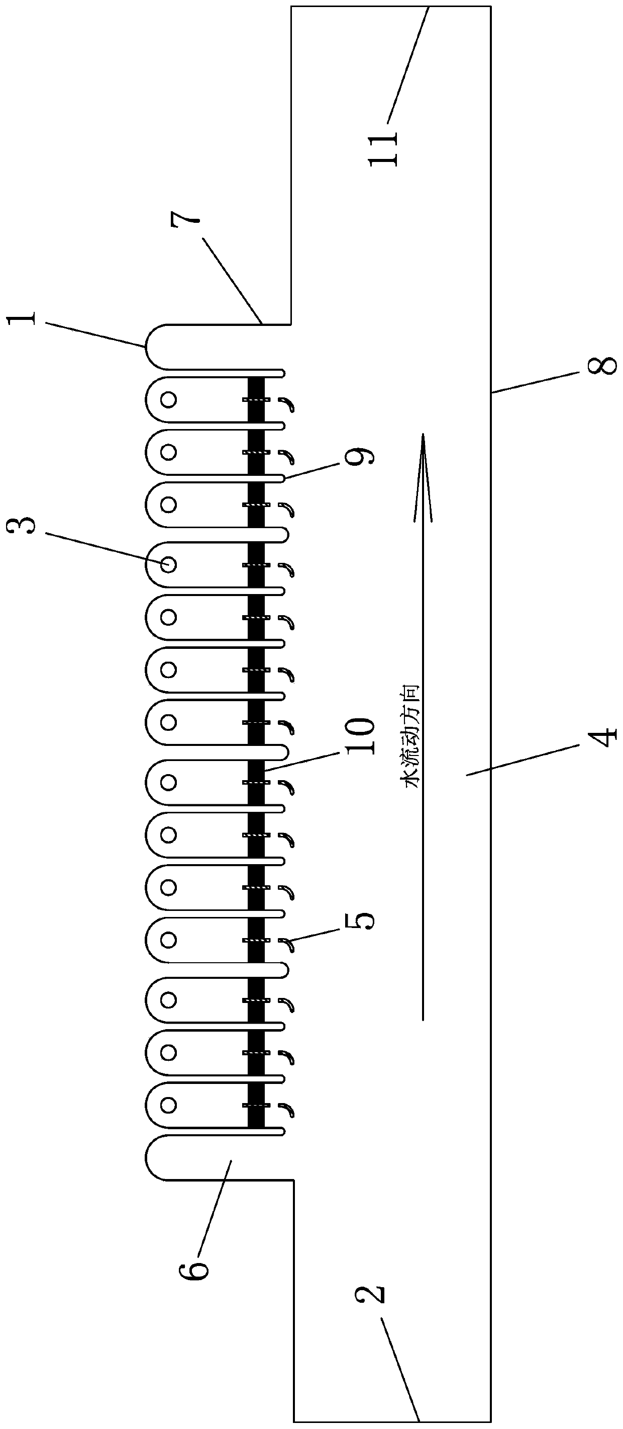 Combined flow guide device for improving flow state of lateral water inlet pump station water inlet pool