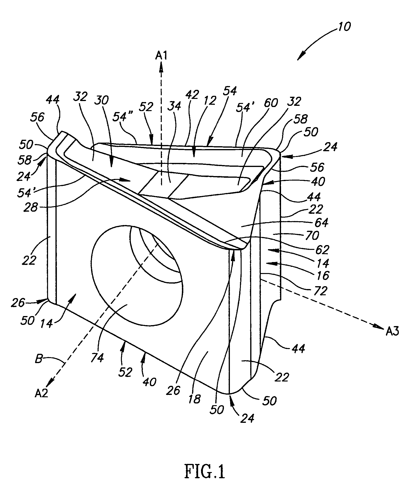 Tangential cutting insert and milling cutter