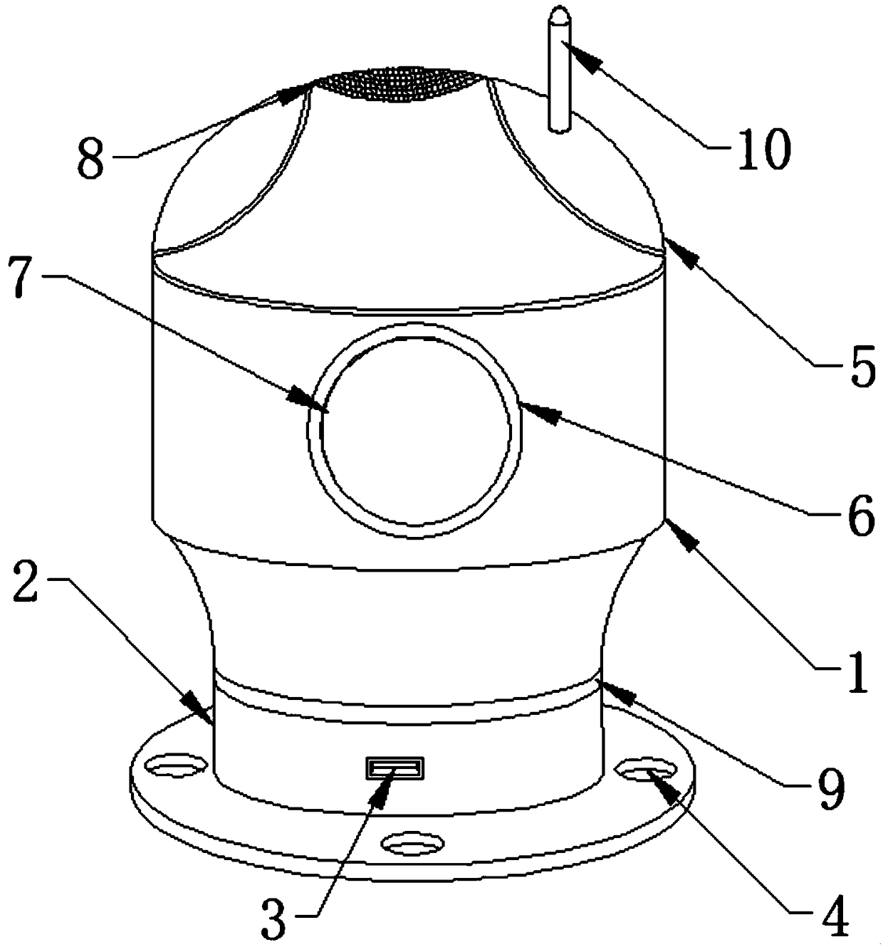 Monitoring device with voice prompt function