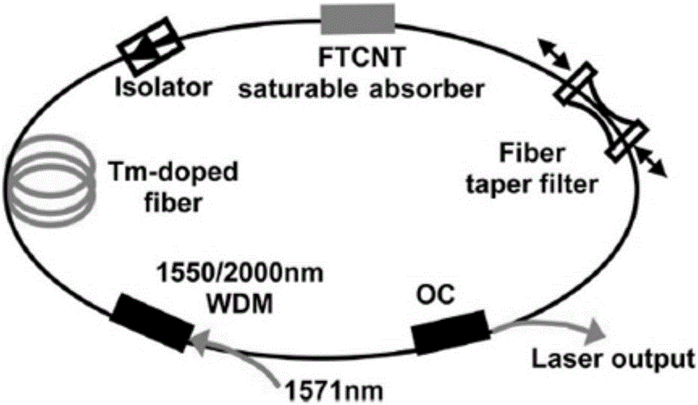 Tapered fiber-based tunable dual-wavelength mode-locked fiber laser