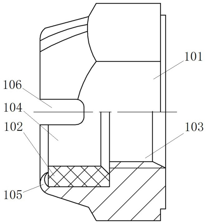 A non-metallic insert slotted nut