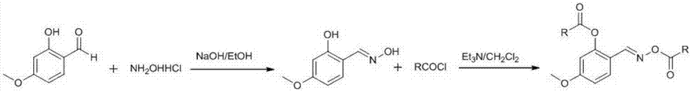 Salicylaldoxime ester compounds as well as preparation method and application thereof