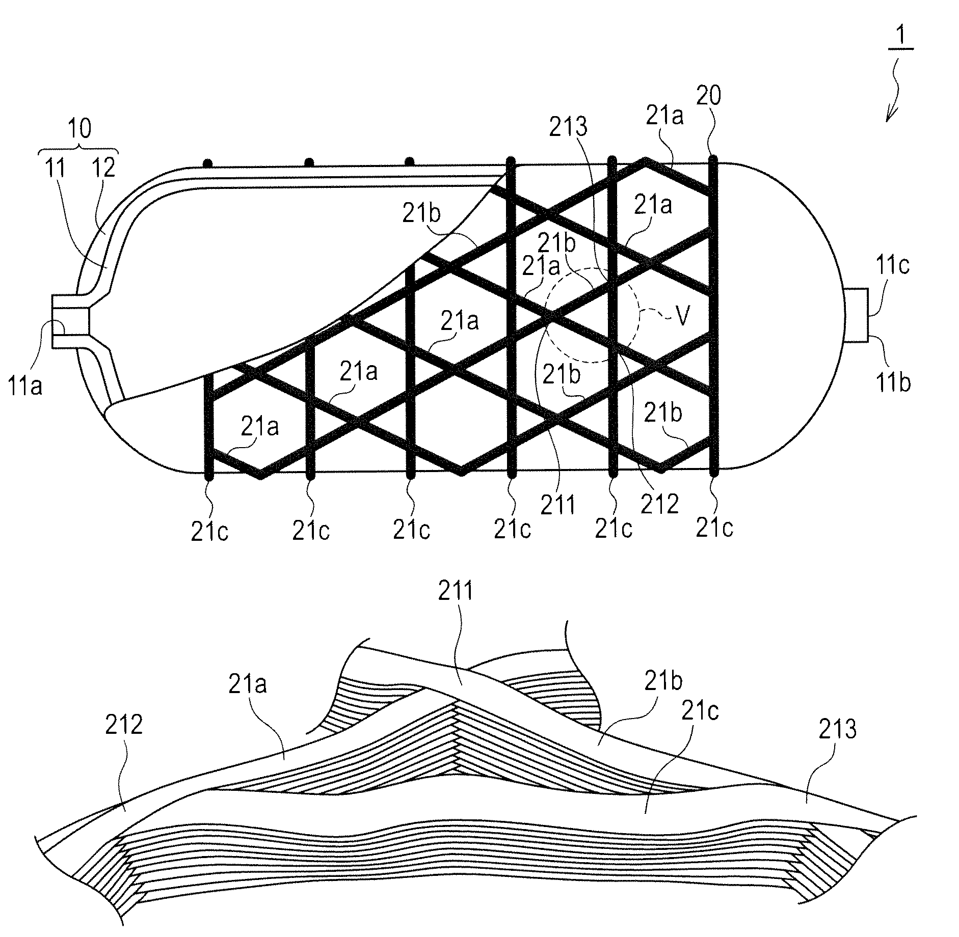 Structure and manufacturing method for pressure vessel