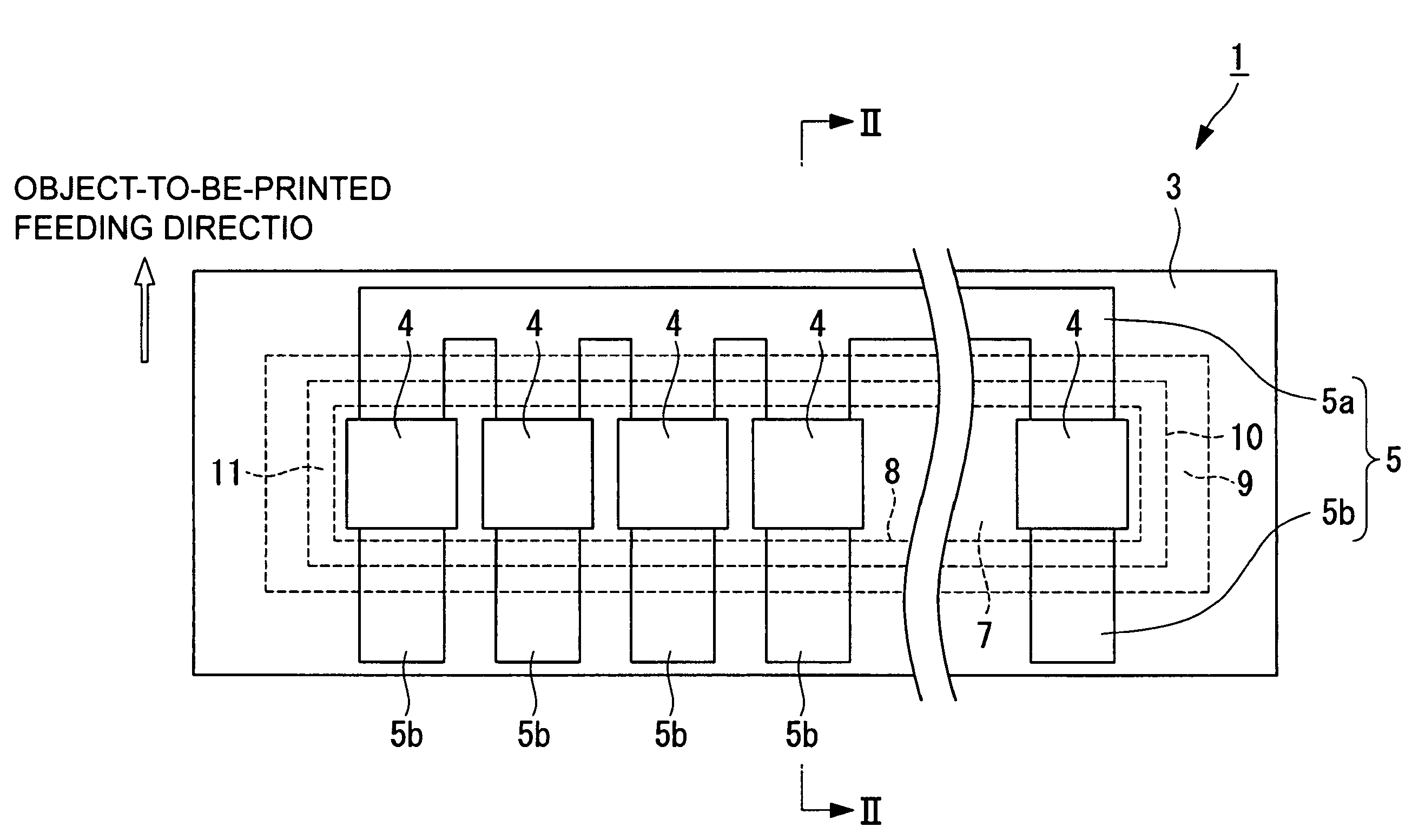 Heating resistance element component and thermal printer