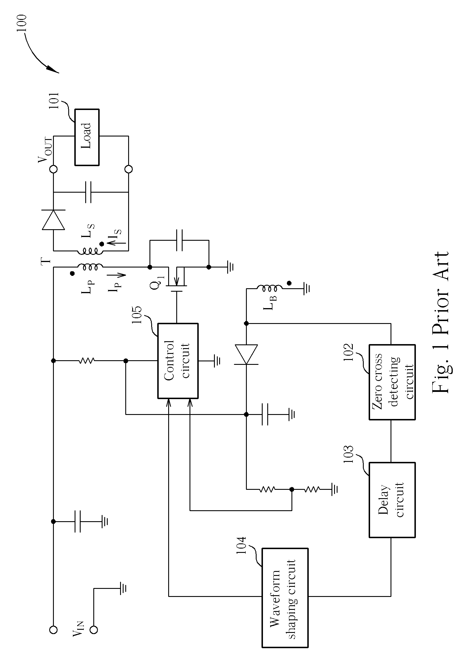 Quasi-resonant fly-back converter without auxiliary winding