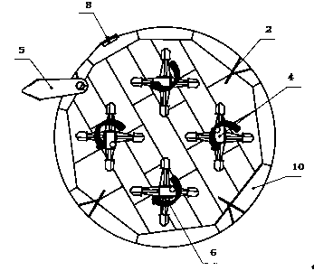 Four-shaft stirring decomposing tank