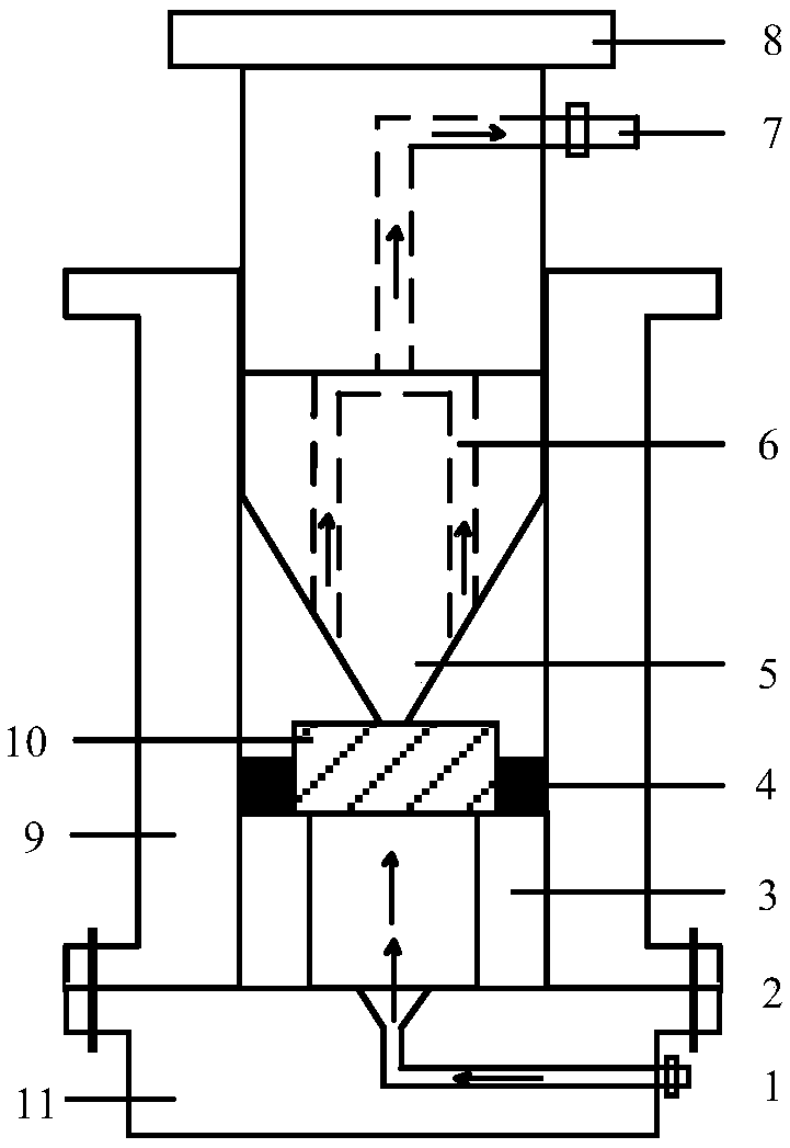 Test device and test method for seepage and water inrush of rock formation bottom plate