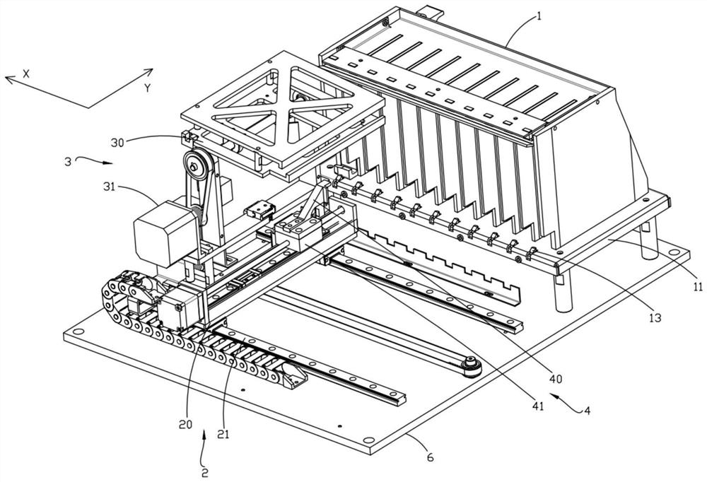 Automatic supply device for push-pull type test tube racks