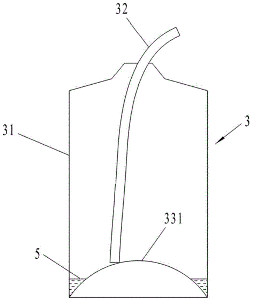 Cup and straw device for same