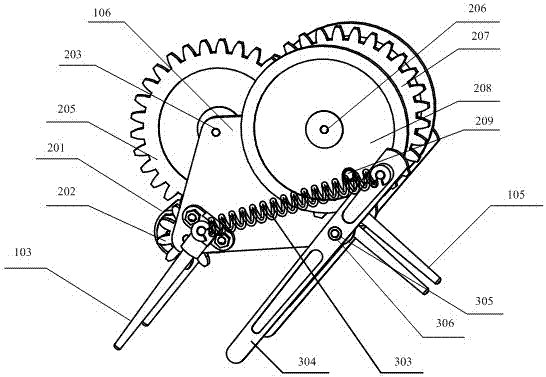 Hopping robot based on rotating plate/cylindrical pin driving mechanism