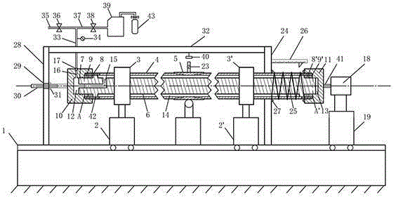 Dynamic test device and method for thread sealing performance of oil pipe adapter